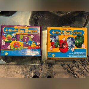 Puzzle: 4-in-a-Box Colors & Shapes Puzzle Set